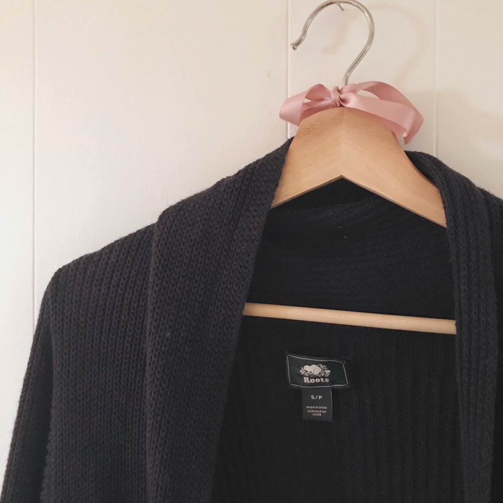 Roots knitted cardigan